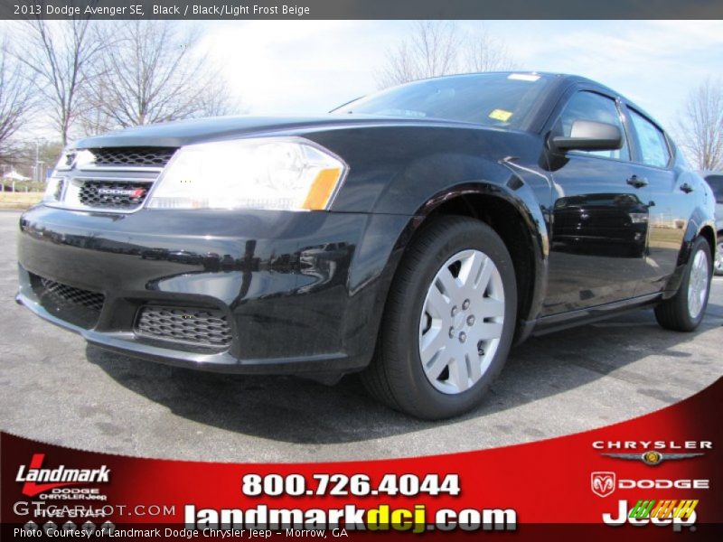 Black / Black/Light Frost Beige 2013 Dodge Avenger SE