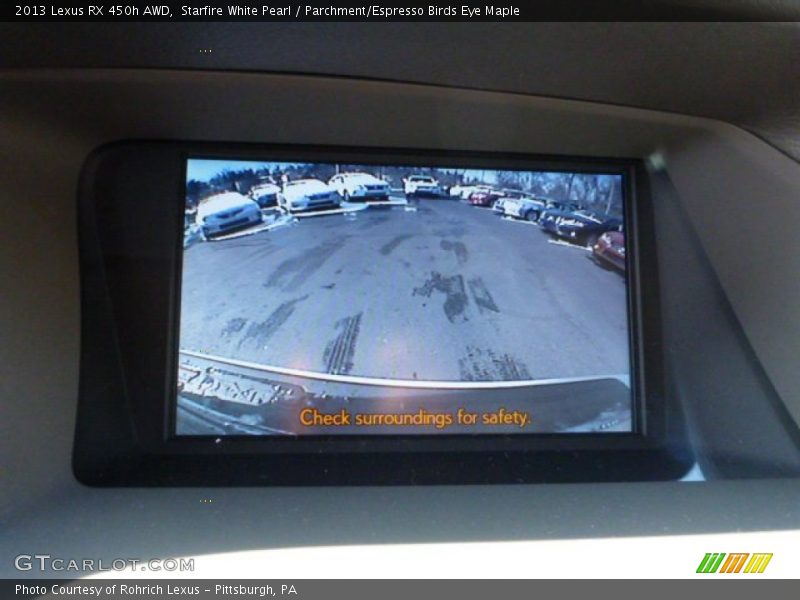 Starfire White Pearl / Parchment/Espresso Birds Eye Maple 2013 Lexus RX 450h AWD