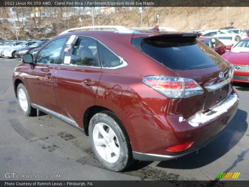 Claret Red Mica / Parchment/Espresso Birds Eye Maple 2013 Lexus RX 350 AWD