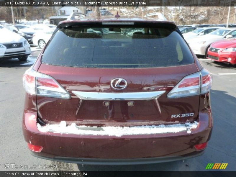 Claret Red Mica / Parchment/Espresso Birds Eye Maple 2013 Lexus RX 350 AWD