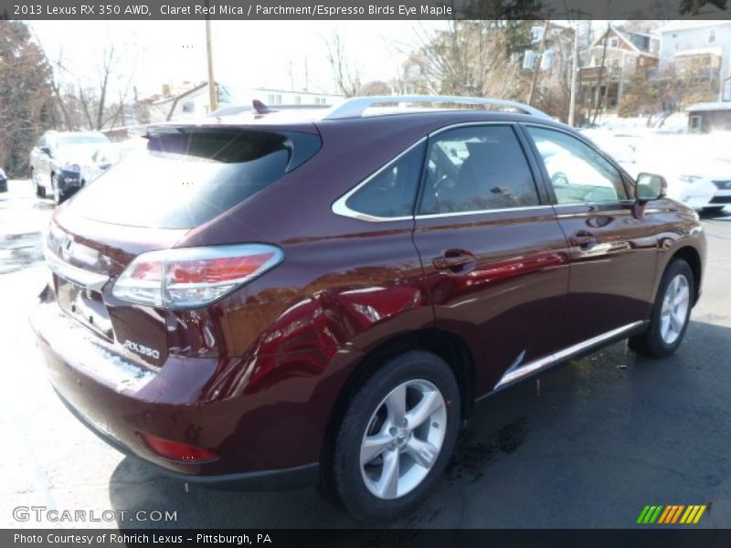 Claret Red Mica / Parchment/Espresso Birds Eye Maple 2013 Lexus RX 350 AWD