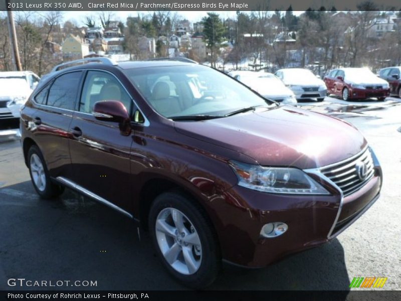 Claret Red Mica / Parchment/Espresso Birds Eye Maple 2013 Lexus RX 350 AWD