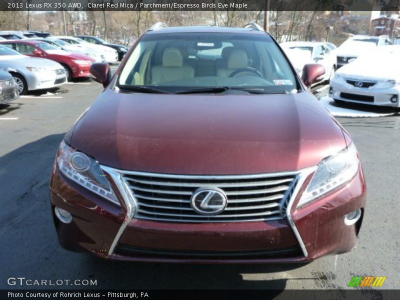 Claret Red Mica / Parchment/Espresso Birds Eye Maple 2013 Lexus RX 350 AWD