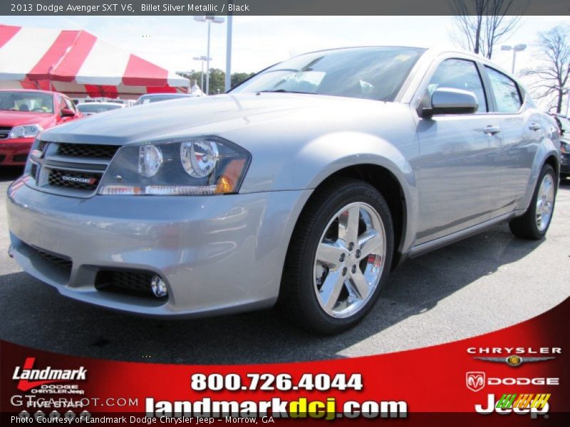 Billet Silver Metallic / Black 2013 Dodge Avenger SXT V6
