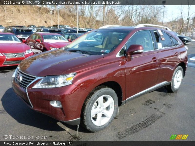 Claret Red Mica / Parchment/Espresso Birds Eye Maple 2013 Lexus RX 350 AWD