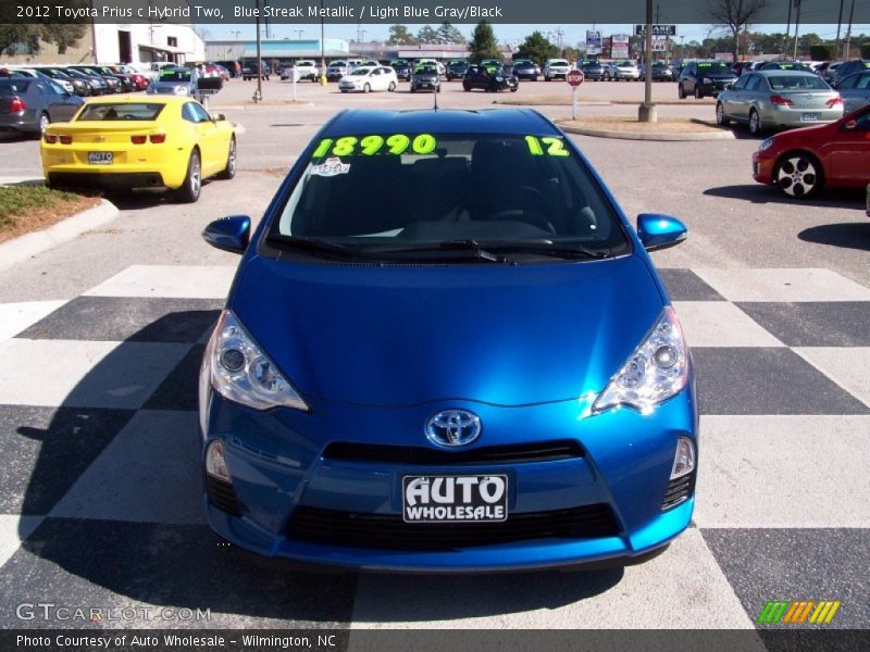 Blue Streak Metallic / Light Blue Gray/Black 2012 Toyota Prius c Hybrid Two