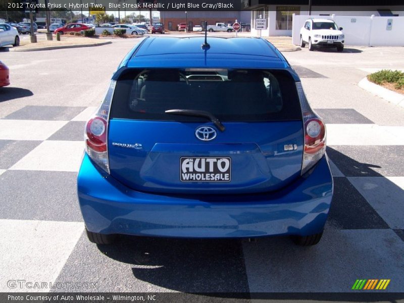 Blue Streak Metallic / Light Blue Gray/Black 2012 Toyota Prius c Hybrid Two