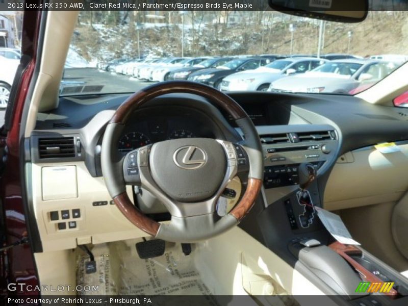Claret Red Mica / Parchment/Espresso Birds Eye Maple 2013 Lexus RX 350 AWD