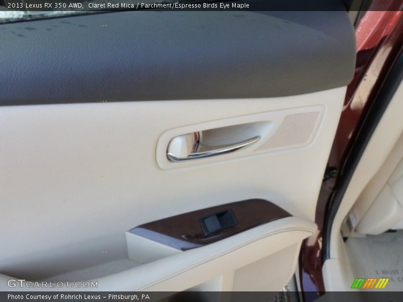 Claret Red Mica / Parchment/Espresso Birds Eye Maple 2013 Lexus RX 350 AWD