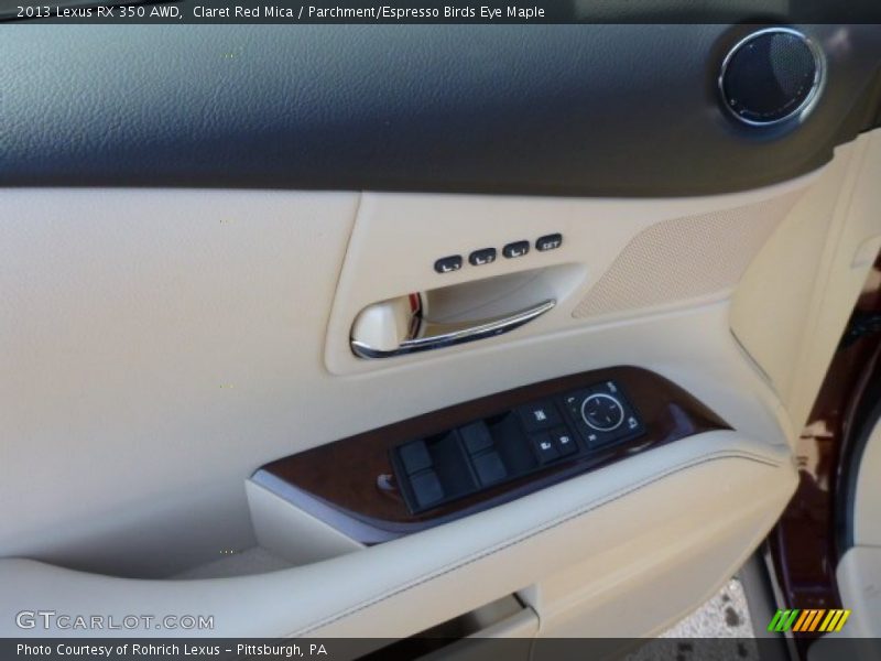 Claret Red Mica / Parchment/Espresso Birds Eye Maple 2013 Lexus RX 350 AWD