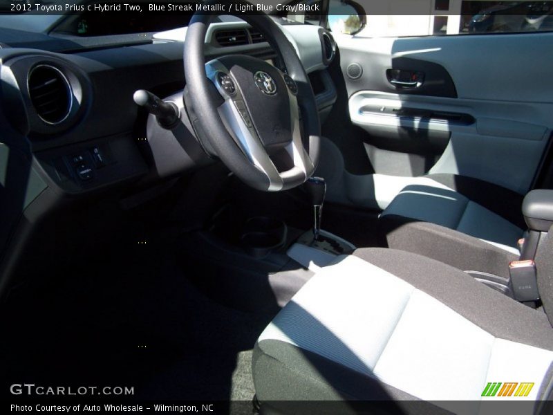 Blue Streak Metallic / Light Blue Gray/Black 2012 Toyota Prius c Hybrid Two