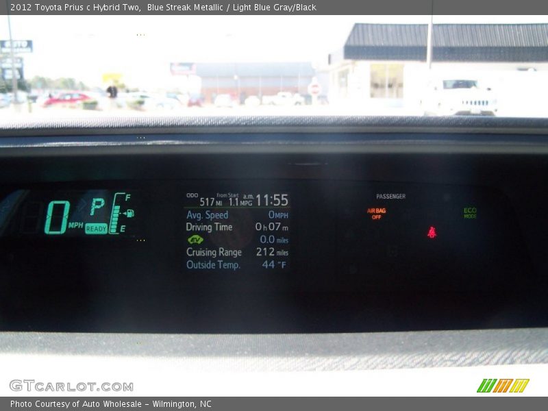 Blue Streak Metallic / Light Blue Gray/Black 2012 Toyota Prius c Hybrid Two