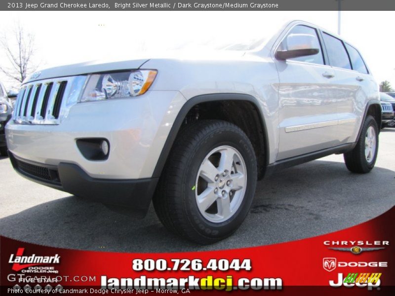 Bright Silver Metallic / Dark Graystone/Medium Graystone 2013 Jeep Grand Cherokee Laredo