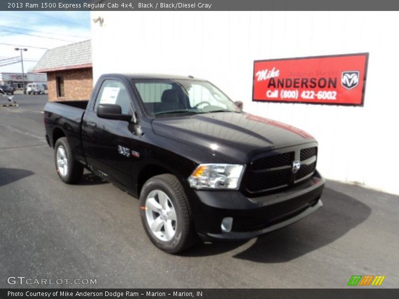 Black / Black/Diesel Gray 2013 Ram 1500 Express Regular Cab 4x4