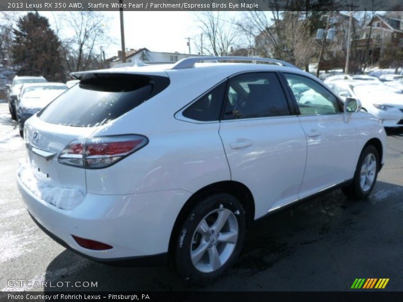 Starfire White Pearl / Parchment/Espresso Birds Eye Maple 2013 Lexus RX 350 AWD