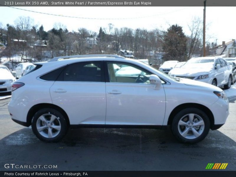 Starfire White Pearl / Parchment/Espresso Birds Eye Maple 2013 Lexus RX 350 AWD
