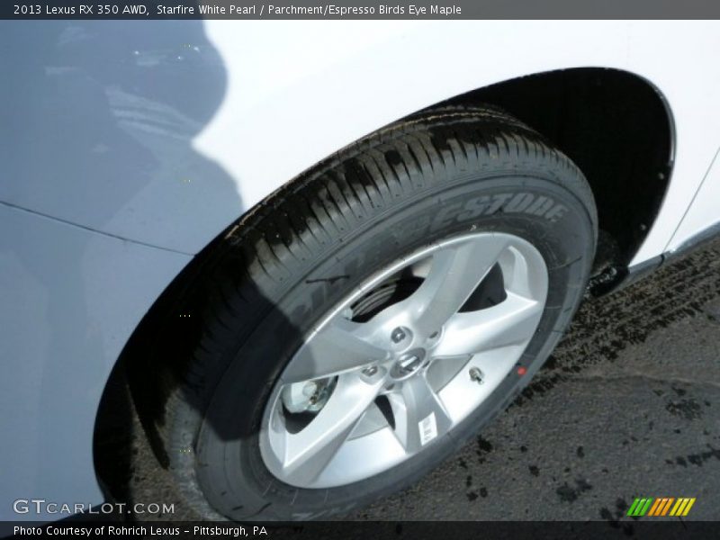 Starfire White Pearl / Parchment/Espresso Birds Eye Maple 2013 Lexus RX 350 AWD