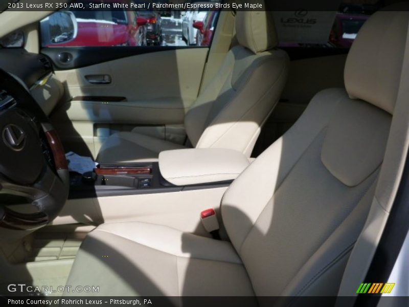 Starfire White Pearl / Parchment/Espresso Birds Eye Maple 2013 Lexus RX 350 AWD
