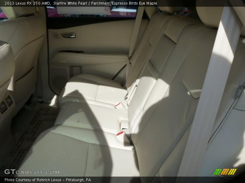 Starfire White Pearl / Parchment/Espresso Birds Eye Maple 2013 Lexus RX 350 AWD