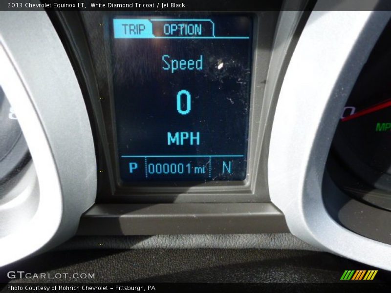White Diamond Tricoat / Jet Black 2013 Chevrolet Equinox LT