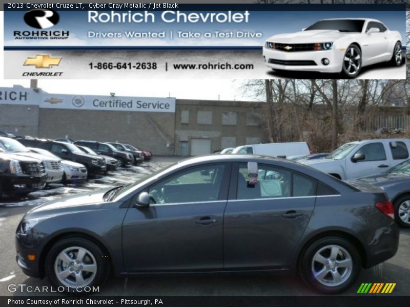 Cyber Gray Metallic / Jet Black 2013 Chevrolet Cruze LT