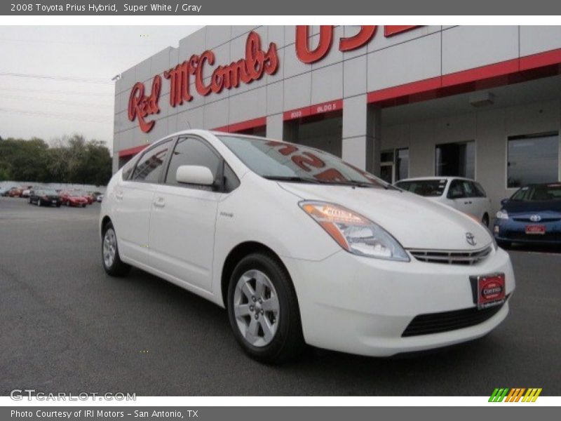 Super White / Gray 2008 Toyota Prius Hybrid