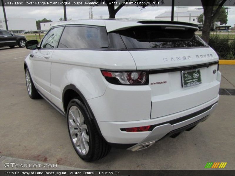 Fuji White / Dynamic Ebony/Cirrus 2012 Land Rover Range Rover Evoque Coupe Dynamic