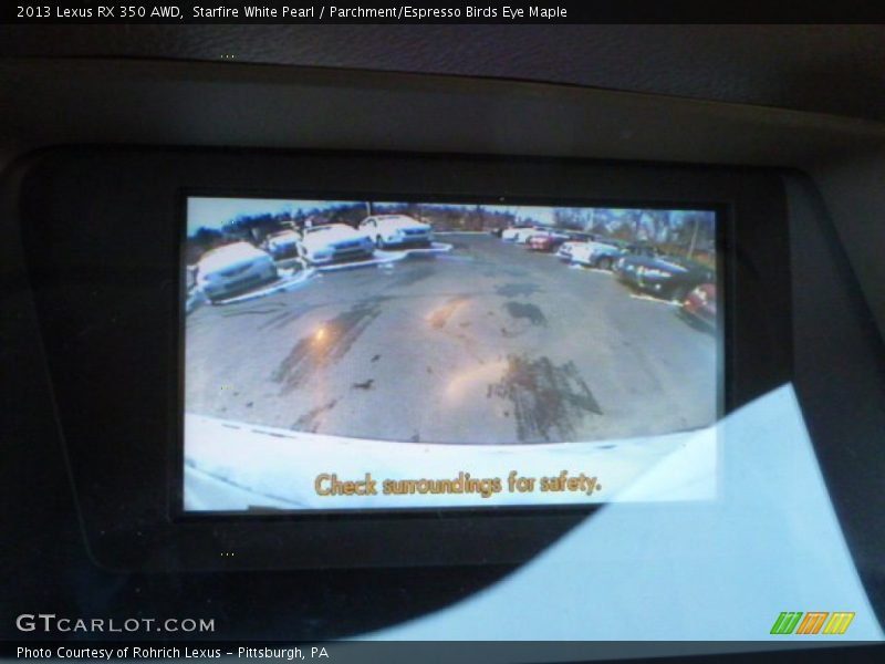 Starfire White Pearl / Parchment/Espresso Birds Eye Maple 2013 Lexus RX 350 AWD