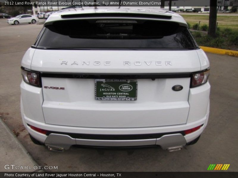 Fuji White / Dynamic Ebony/Cirrus 2012 Land Rover Range Rover Evoque Coupe Dynamic