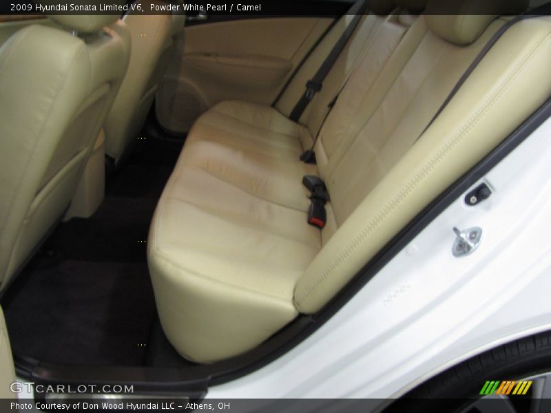 Powder White Pearl / Camel 2009 Hyundai Sonata Limited V6