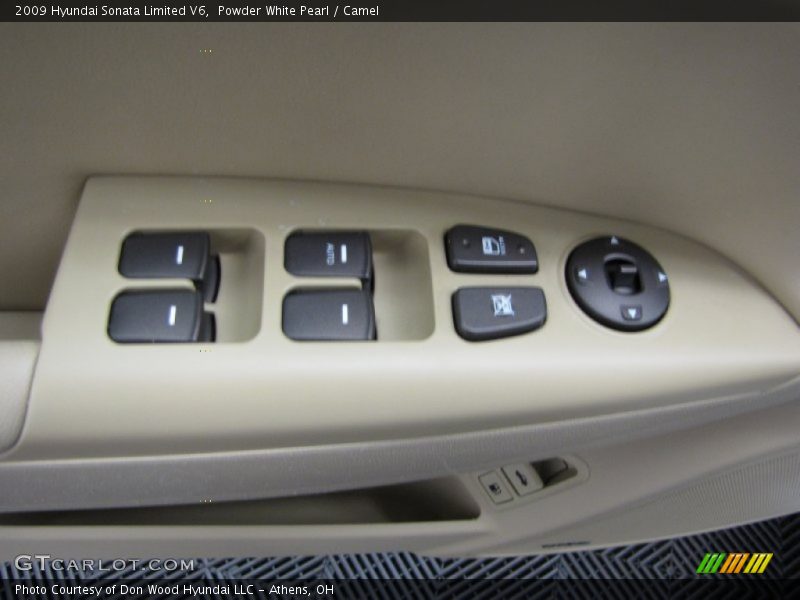 Powder White Pearl / Camel 2009 Hyundai Sonata Limited V6