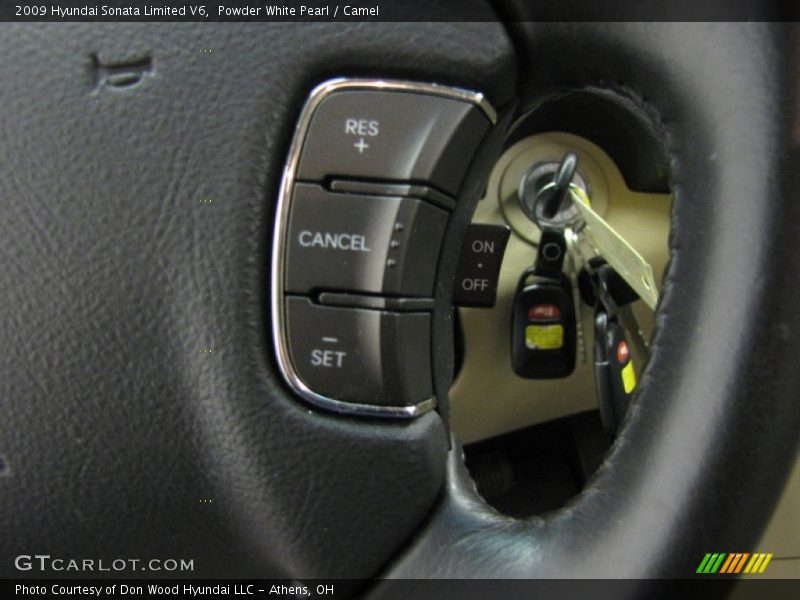 Powder White Pearl / Camel 2009 Hyundai Sonata Limited V6