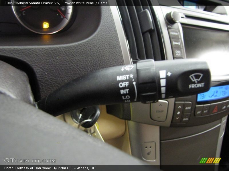 Powder White Pearl / Camel 2009 Hyundai Sonata Limited V6