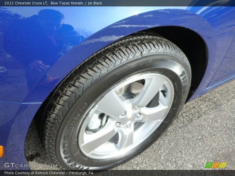 Blue Topaz Metallic / Jet Black 2013 Chevrolet Cruze LT