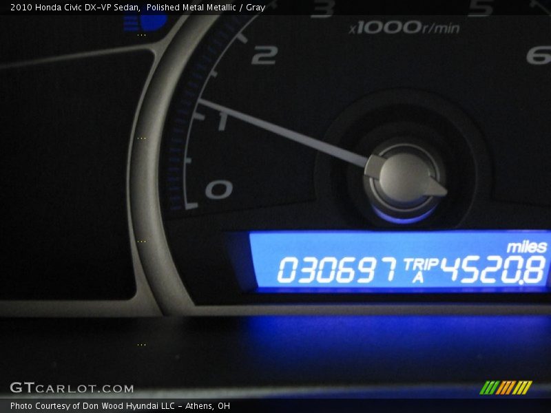 Polished Metal Metallic / Gray 2010 Honda Civic DX-VP Sedan