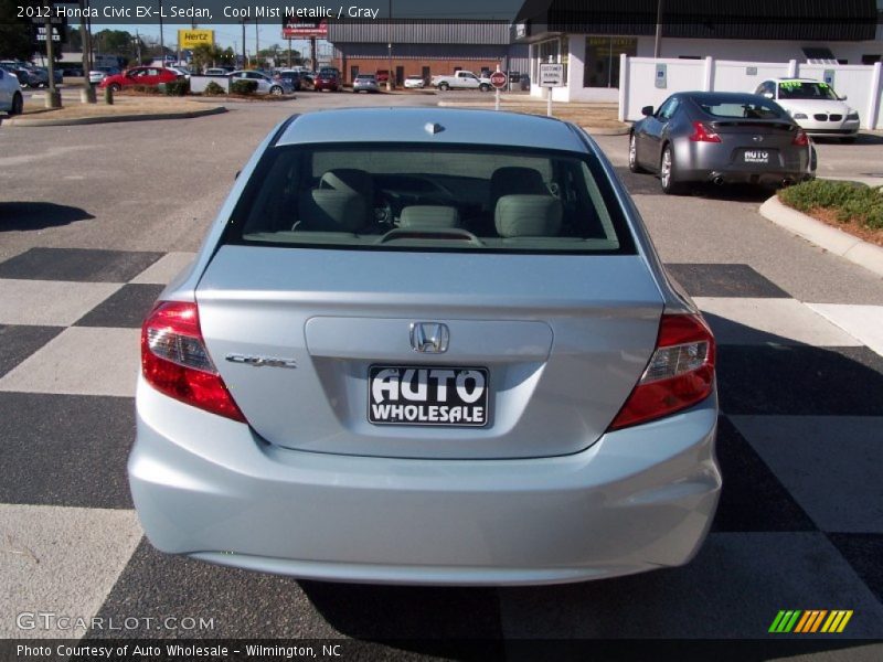 Cool Mist Metallic / Gray 2012 Honda Civic EX-L Sedan