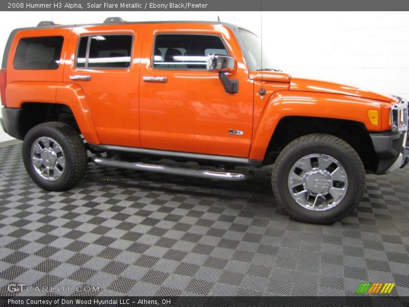 Solar Flare Metallic / Ebony Black/Pewter 2008 Hummer H3 Alpha