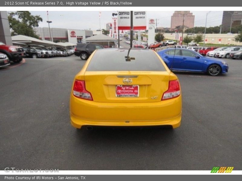 High Voltage Yellow / RS Black/Yellow 2012 Scion tC Release Series 7.0