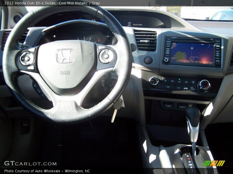 Cool Mist Metallic / Gray 2012 Honda Civic EX-L Sedan