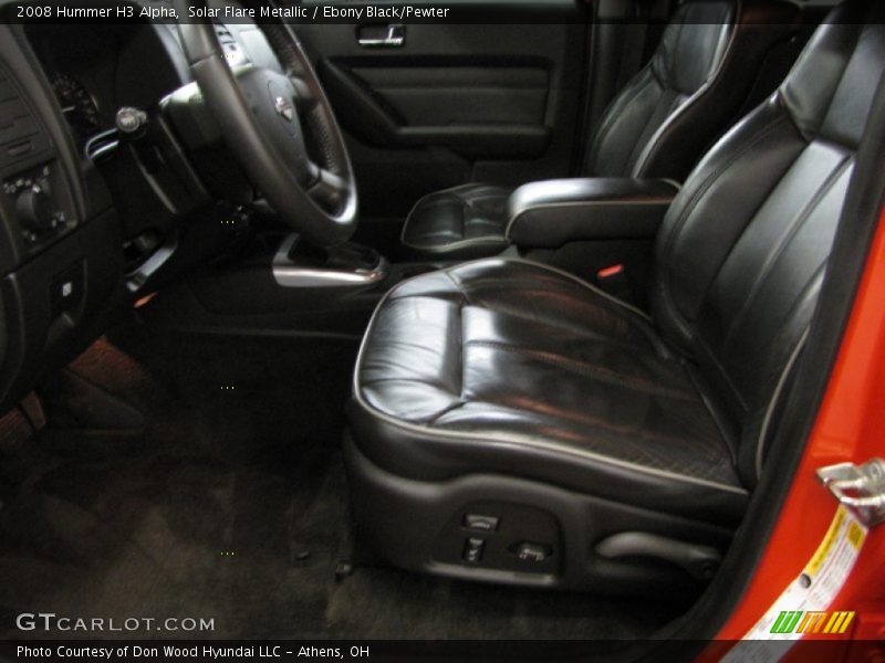 Solar Flare Metallic / Ebony Black/Pewter 2008 Hummer H3 Alpha