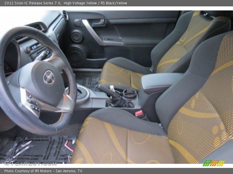  2012 tC Release Series 7.0 RS Black/Yellow Interior