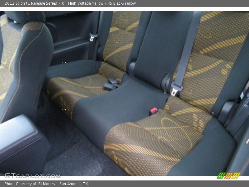Rear Seat of 2012 tC Release Series 7.0