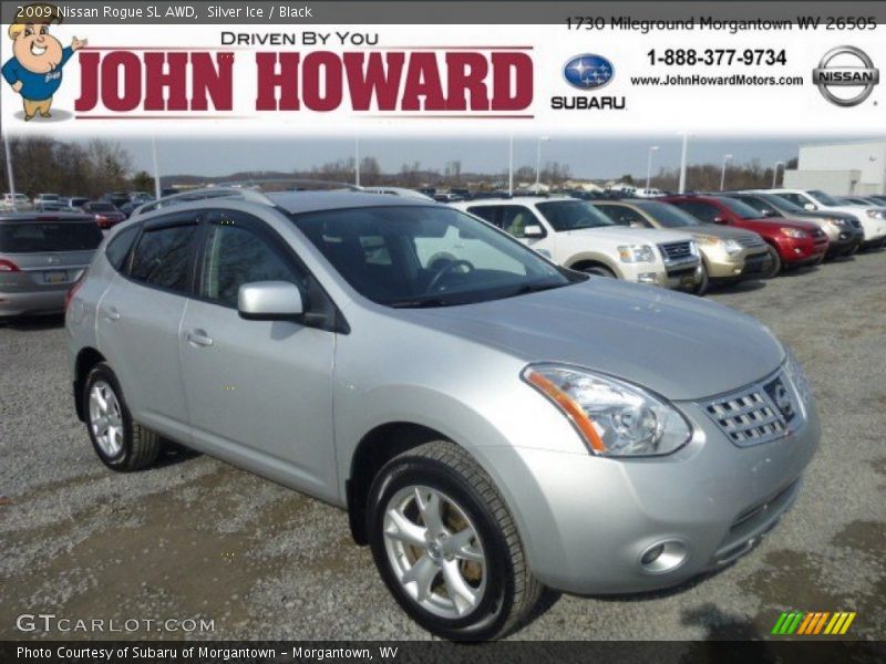 Silver Ice / Black 2009 Nissan Rogue SL AWD