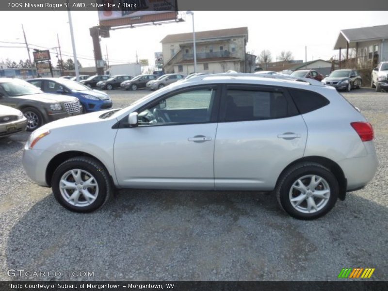 Silver Ice / Black 2009 Nissan Rogue SL AWD