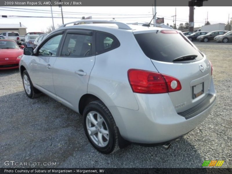 Silver Ice / Black 2009 Nissan Rogue SL AWD