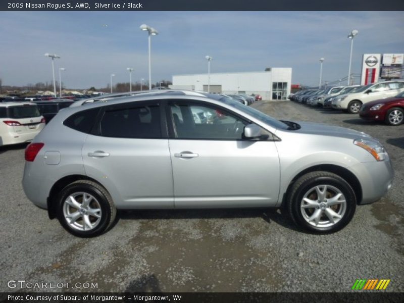 Silver Ice / Black 2009 Nissan Rogue SL AWD