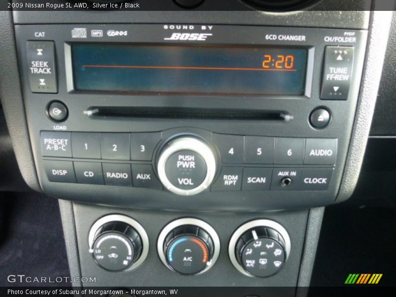 Silver Ice / Black 2009 Nissan Rogue SL AWD