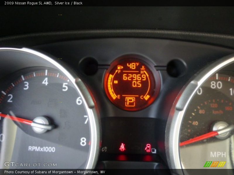 Silver Ice / Black 2009 Nissan Rogue SL AWD