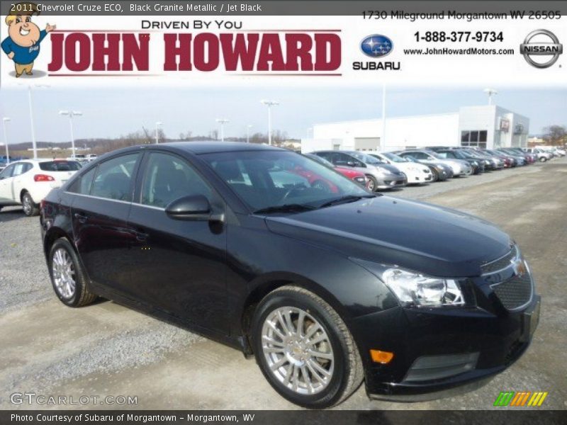 Black Granite Metallic / Jet Black 2011 Chevrolet Cruze ECO