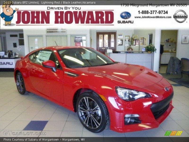 Lightning Red / Black Leather/Alcantara 2013 Subaru BRZ Limited